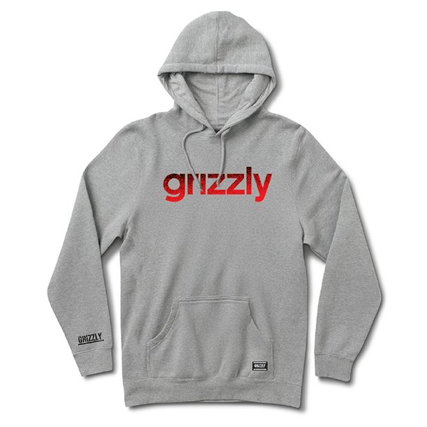 Poleron Hoodie Hombre Grizzly Griptape Lowercase Fadeaway Gris