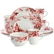 thumbnail image 1 of Juego de vajilla de gres Elama Traditional Red Rose 16 piezas, 1 of 3