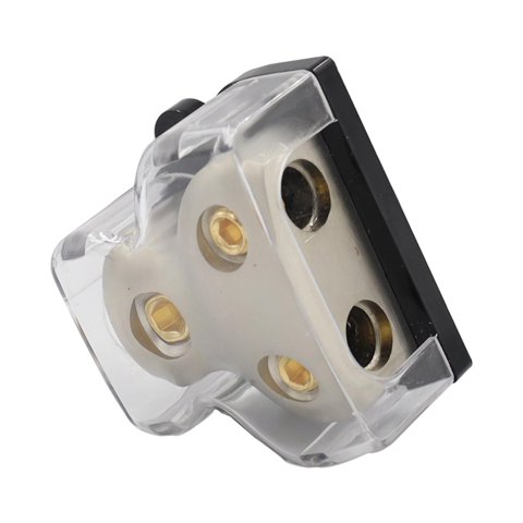 Ioensy - Bloque Distribuidor De Tierra De Alimentación De 2 Vías Entrada Calibre 1/0 Salida Calibre 2 X 4