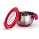 thumbnail image 4 of Cuencos para mezclar Belwares de acero inoxidable de 3 piezas con tapa, color rojo, 4 of 9