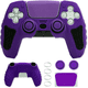 thumbnail image 1 of Funda para controlador de PlayStation 5, funda de silicona antideslizante para el mando de PS5 con tapones para el pulgar, protectores para el joystick y adhesivo envolvente para la funda-morado, 1 of 8