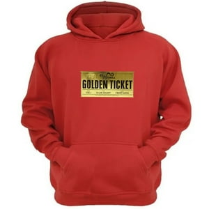 Genérico - Poleron Canguro Golden Ticket Rojo Talla M Unisex