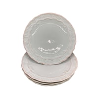 Oem - Pack 4 Plato Semi Plano Decorativo Redondo Claro 22Cm