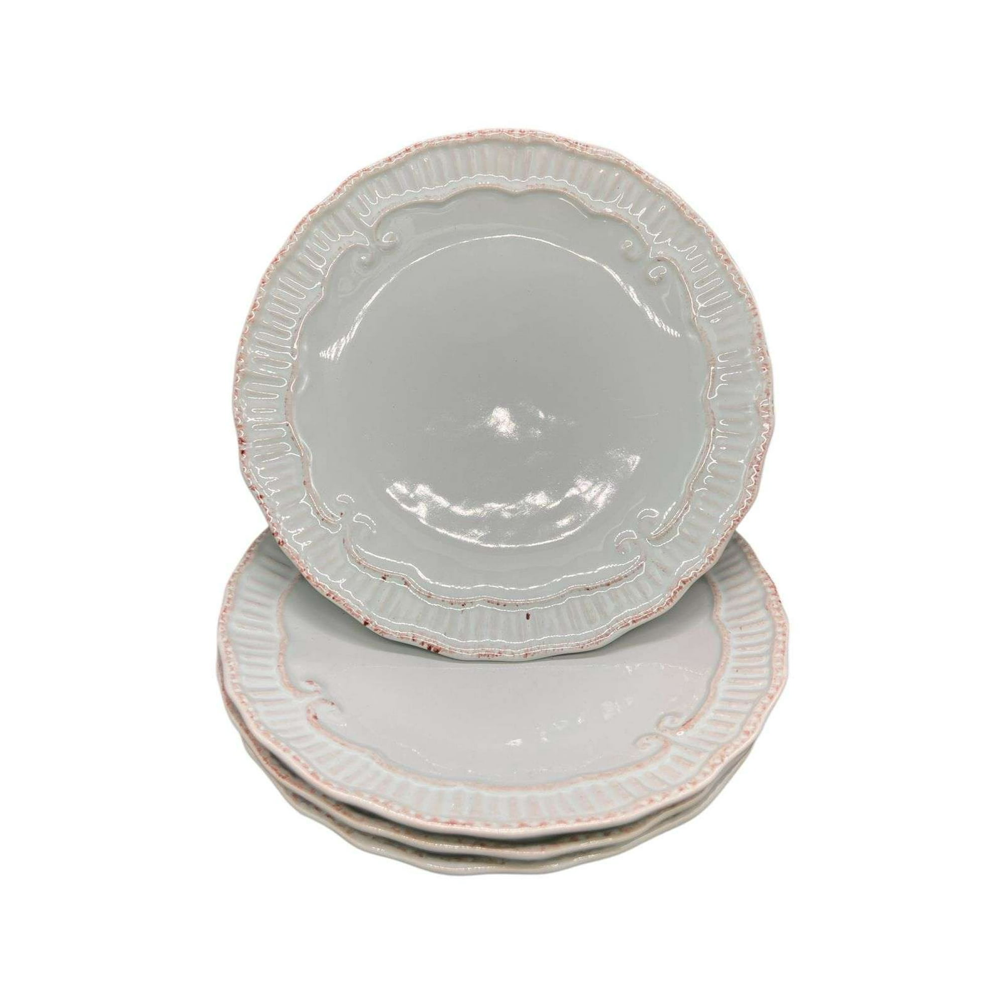 Oem - Pack 4 Plato Semi Plano Decorativo Redondo Claro 22cm