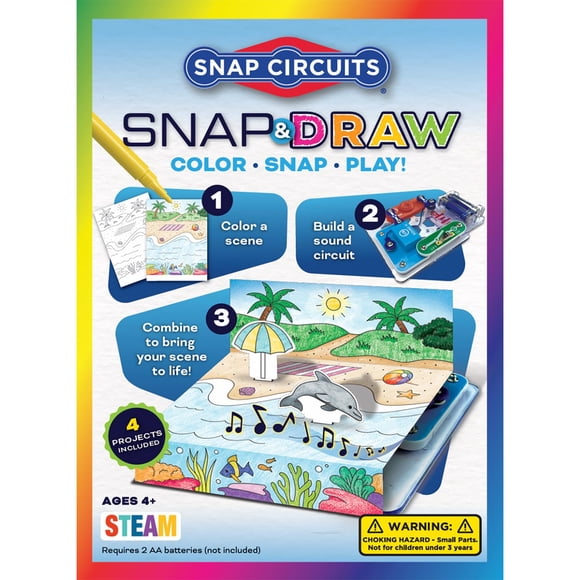 Juguete STEM Snap Circuits Snap & Draw, 4 años y más