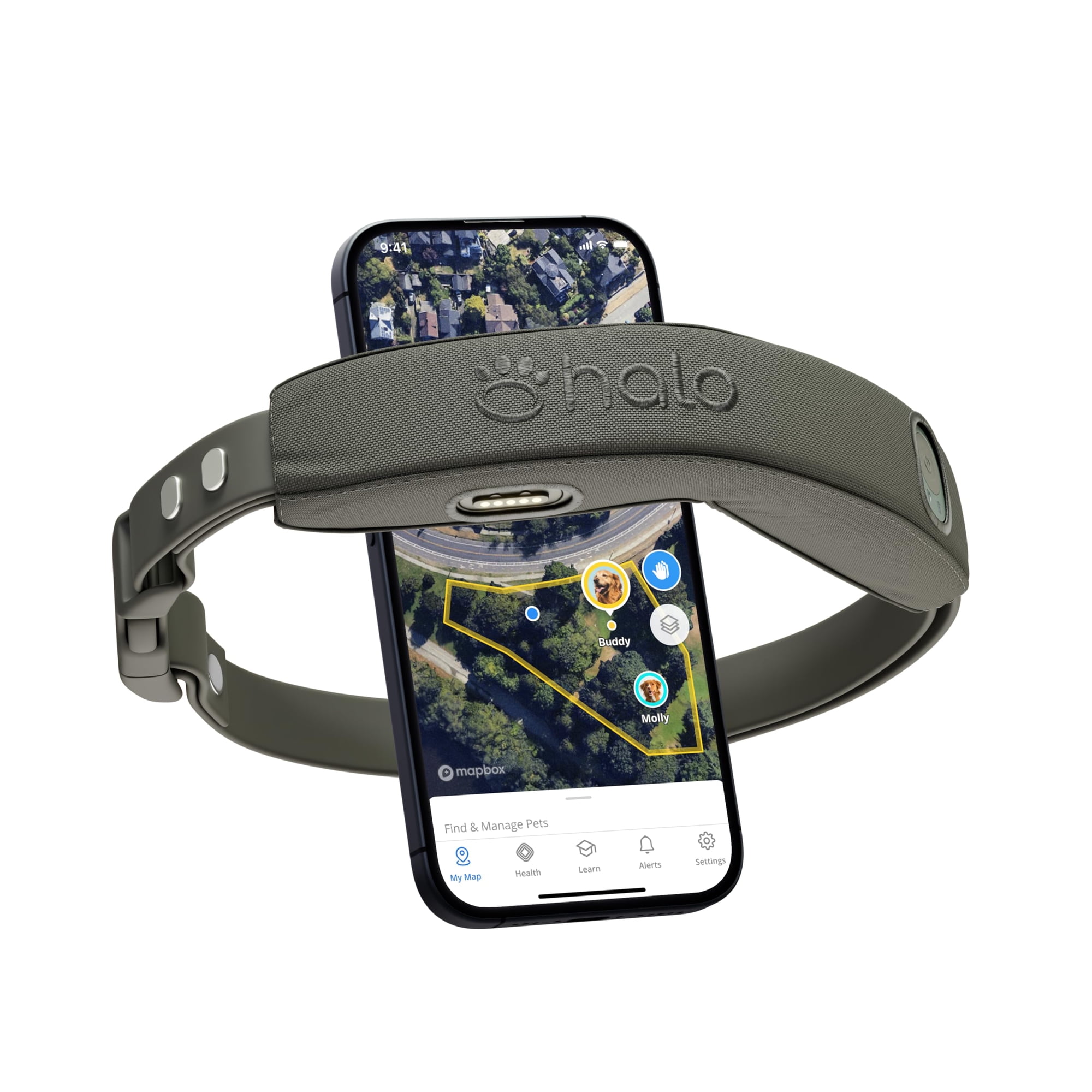 Valla Inalámbrica Para Perros Y Collar Gps Para Perros Halo Collar 4 Graphite