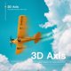 thumbnail image 4 of Motor RC Airplane Park10 Toys J3-CUB Upgrade de 5 canales 3D/6G 1406, 4 of 8