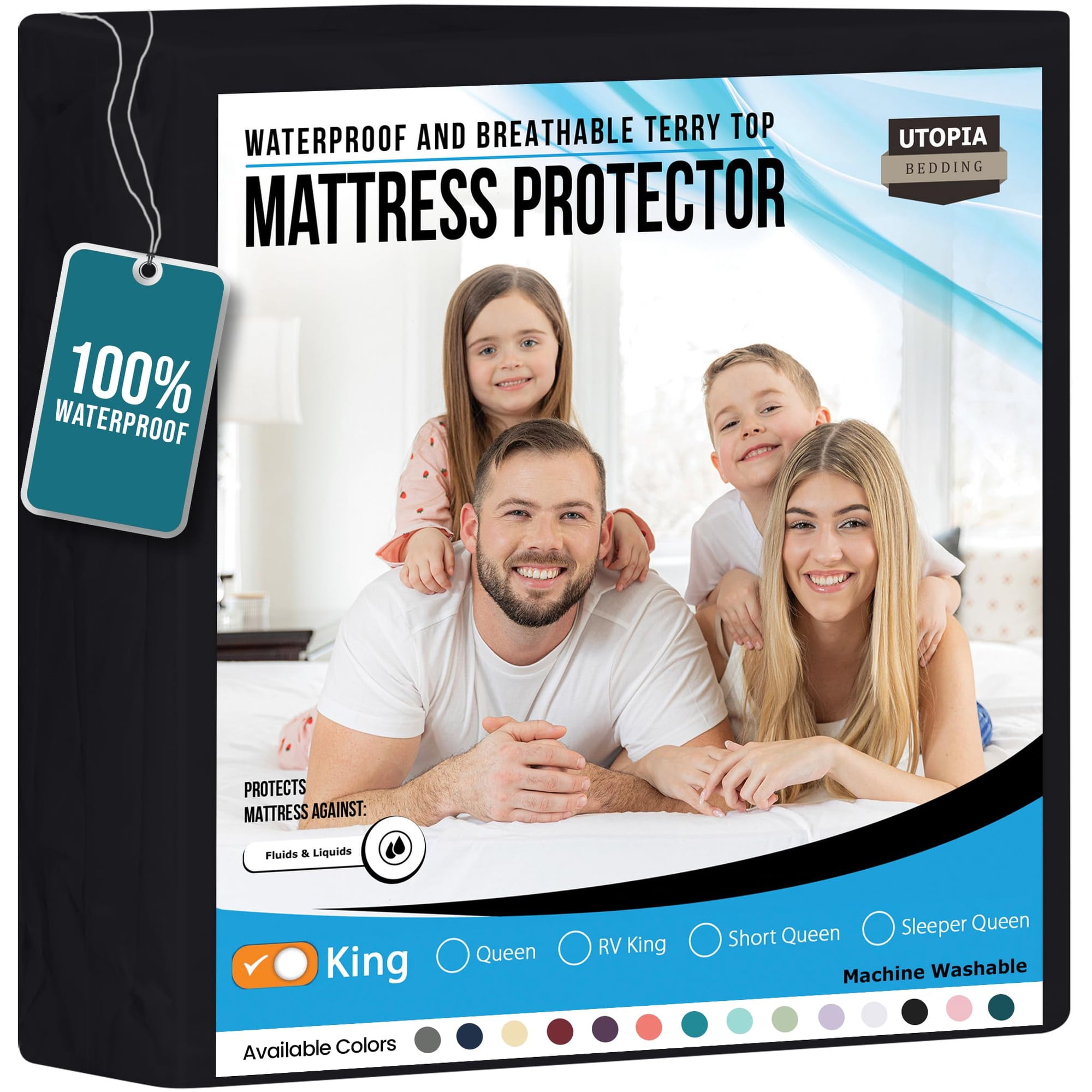 Protector De Colchón Impermeable Utopia Bedding King Size