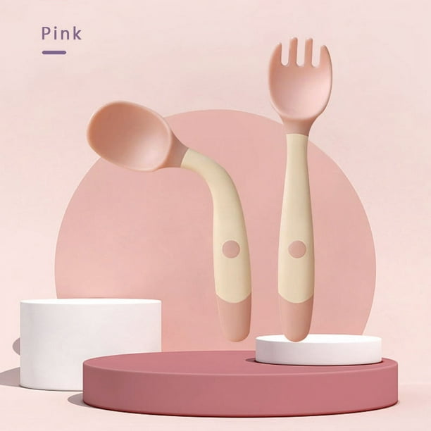 (2pcs) Baby Fork And Spoon Set, Bendable Twist Fork And Spoon, Training Eating Fork And Spoon 5.51*1.18"/14*3cm