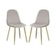 thumbnail image 1 of Pack 2 Sillas Trendytop Para Comedor Asiento Felpa Estructura Dorada - Gris, 1 of 3