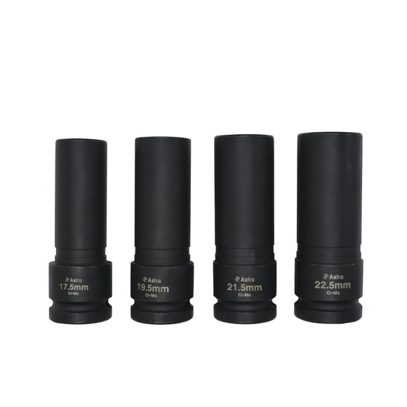 Juego de enchufes Astro Tools 78204 1/2 Drive, 17,5 a 22,5 mm, 4 piezas