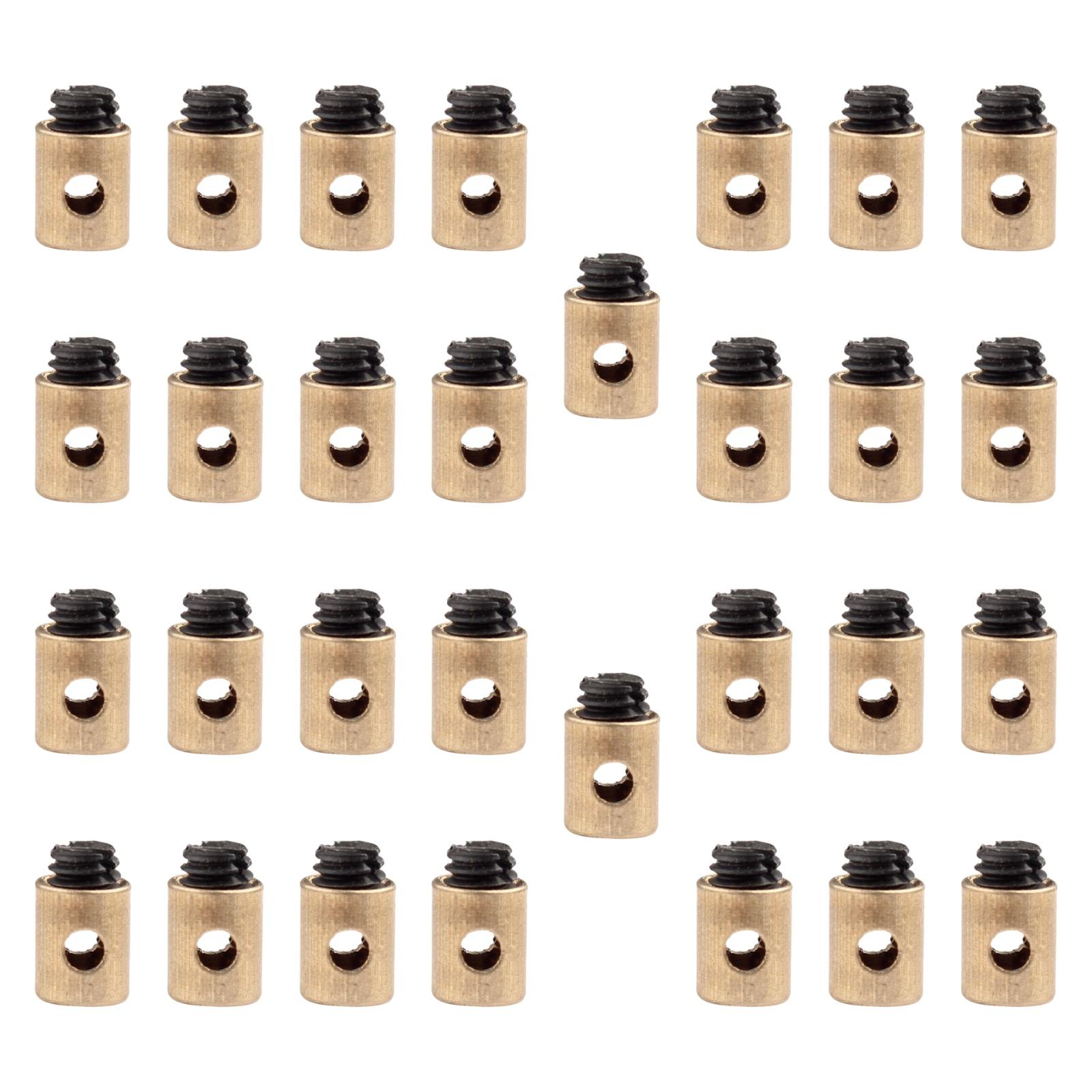 Ioensy - 30 Piezas De Conectores De Cable De Acelerador Sin Soldadura, Abrazaderas De Extremo De Cable De Acelerador Y Freno