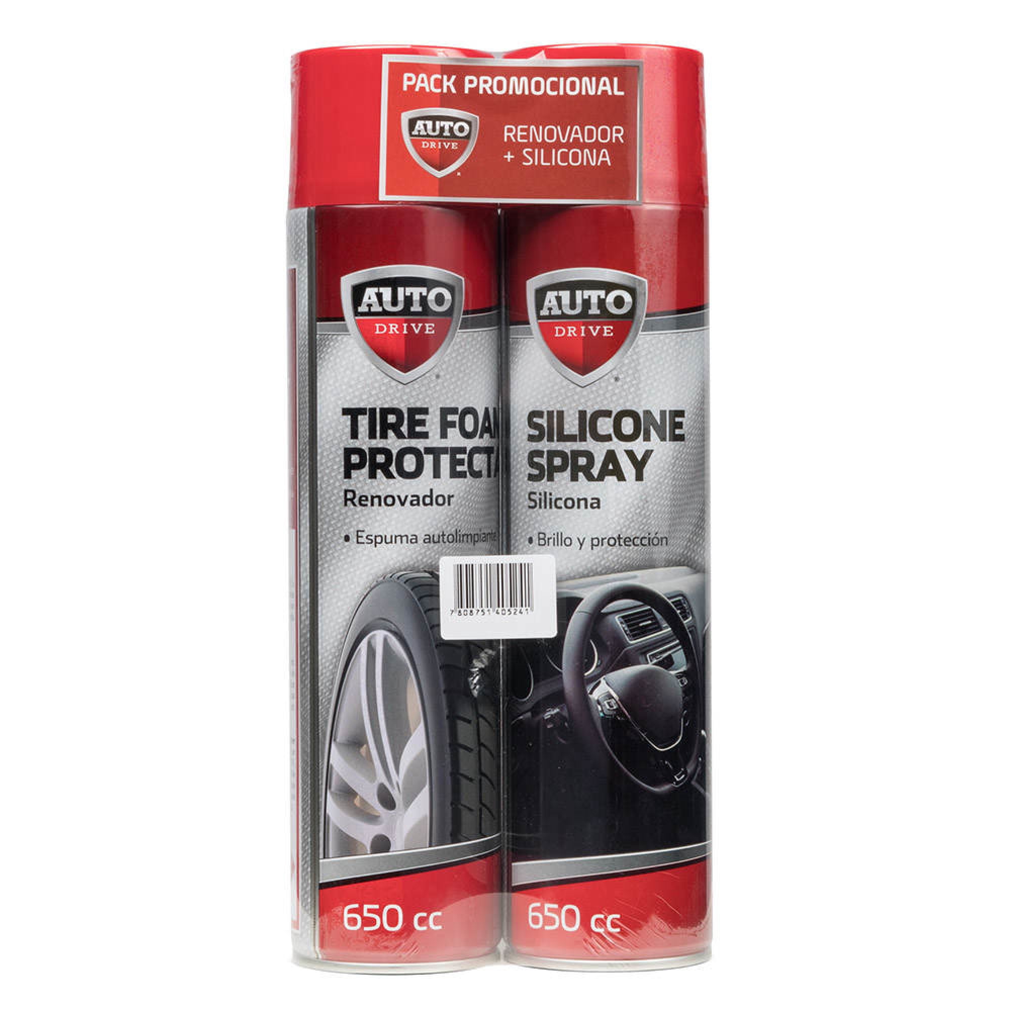 Pack Silicona 650cc + Renovador De Neumáticos 650cc 2 Un Autodrive