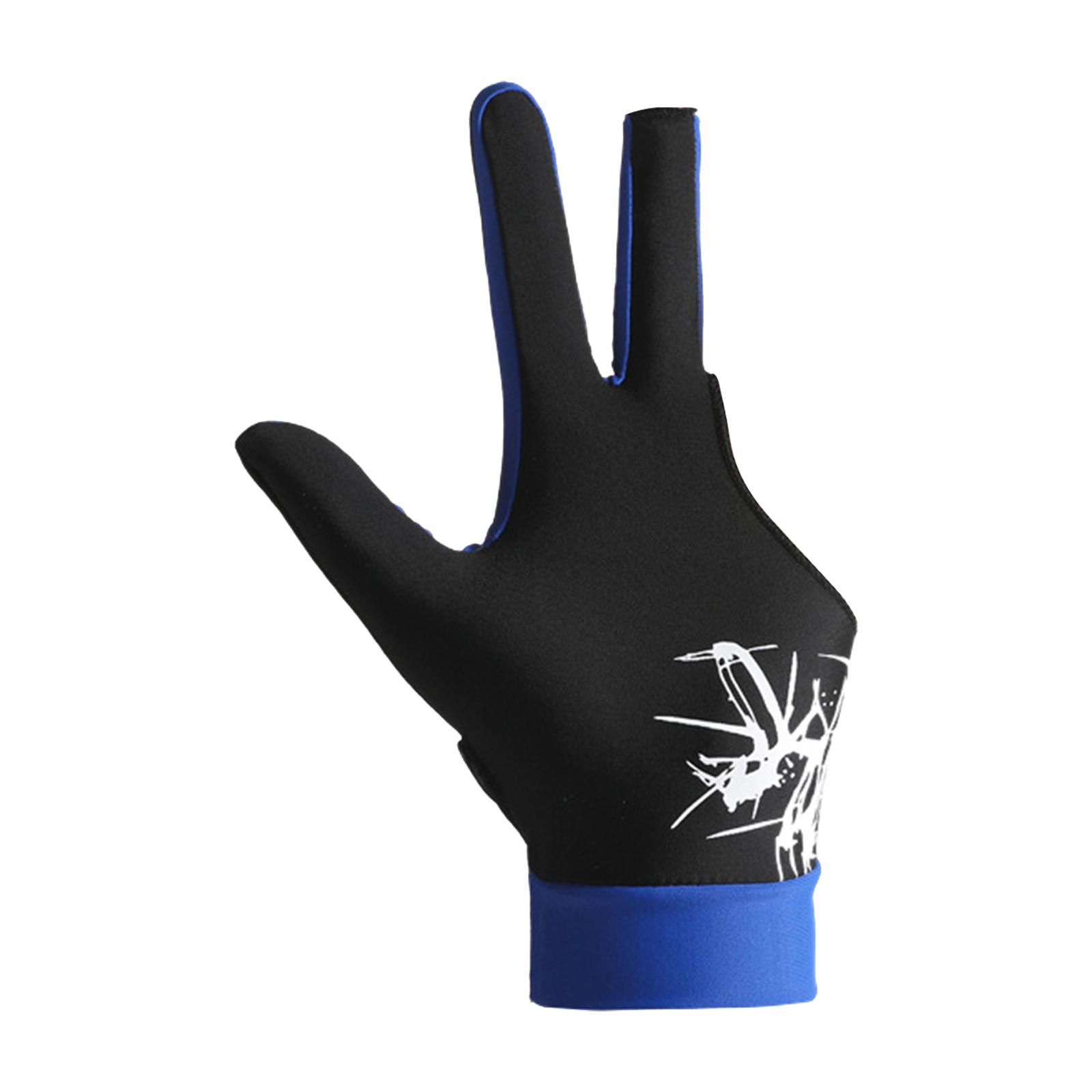 Magideal - Guante De Billar, Guante Deportivo, Guantes Elásticos Para Espectáculo, Antideslizantes, De Secado Rápido Para Adultos Con Muñeca Ajustable Para Mano Empalme Azul