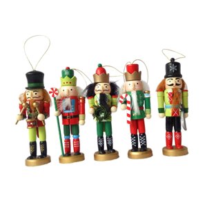 Bothyi - 5 Adornos Navideños De Cascanueces Para Decorar El Hogar, La Oficina, Regalos Y Festivales.