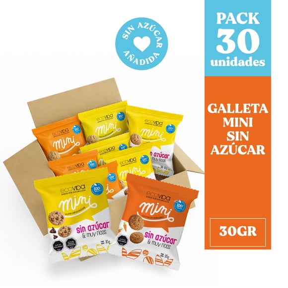 Pack Galletas mini Sin Azúcar 30 un