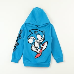 Poleron Cerrado Con Gorro Niño Impulse Azul Sonic