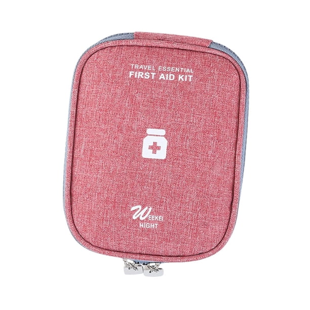 Bolsa de almacenamiento de medicina portátil, bolsa de primeros auxilios de tela Oxford, bolsa médica para el hogar, bolsa médica para senderismo al a vino tinto y S