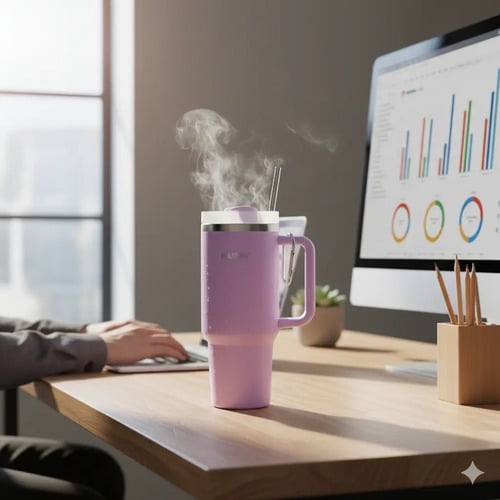 Termo 1.2 L Gran Halten Big Mug Taza Térmica Violeta