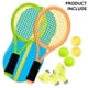 thumbnail image 2 of Raqueta de tenis para niños Crefotu de 17 pulgadas con 2 pelotas blandas y 2 pelotas de tenis, 2 of 8
