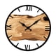 thumbnail image 4 of Reloj De Pared De Madera De Fácil Lectura, Reloj Colgante De Pared Para Dormitorio De Granja, Oficina, Números Romanos Marrones, 4 of 5
