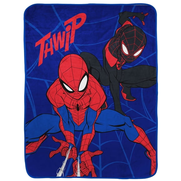 Manta Spider man Infantil 116x152 Cm Microfibra Azul