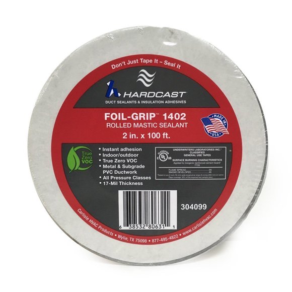 Sellador de ductos fundido con lámina dura 1402 Mastic, 2 cm x 30 m