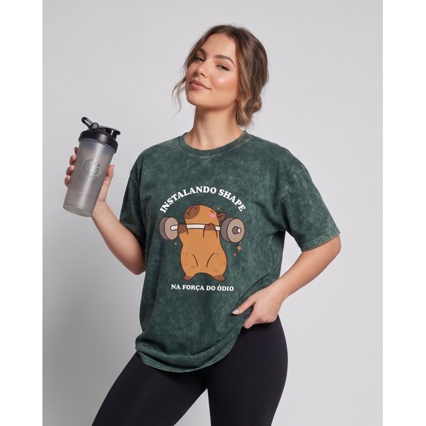 Polera Deportiva Oversize Capybara Vintage Calce Perfecto - A366