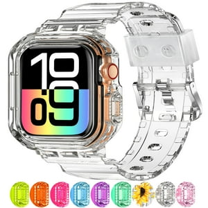 Correa Para Apple Watch Xyf Transparente De 46 Mm Con Funda Protectora