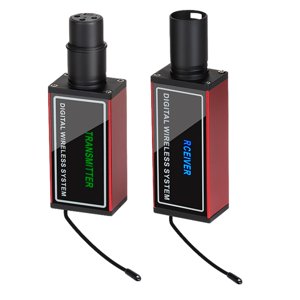 Magideal - Sistema De Micrófono Transmisor Receptor Enchufe En Adaptador De Micrófono Xlr Banda Uhf Profesional Para Mezclador De Audio De Micrófono Condensador Rojo