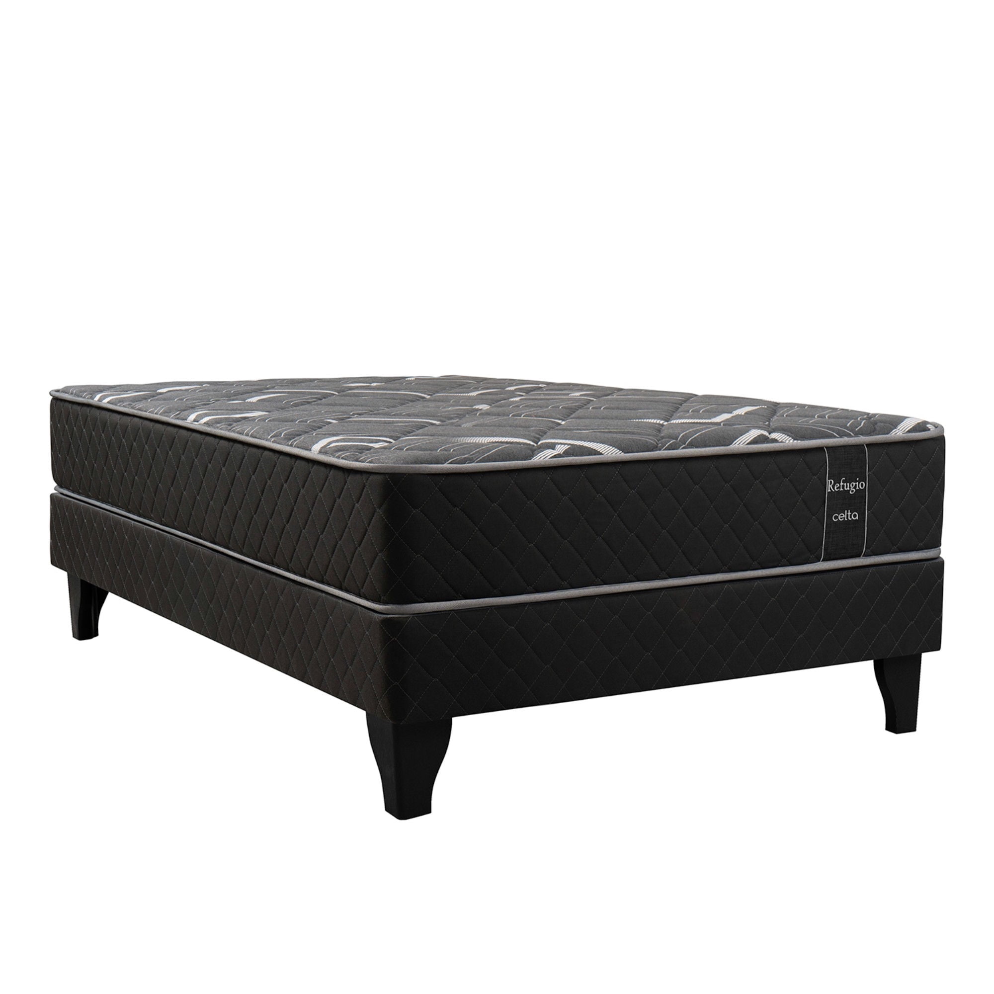 Cama Europea Pocket Plus Refugio 1.5 Plaza Base Normal