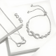 thumbnail image 2 of Pulsera infinito ajustable de plata ley S925 + bolsa + #6, 2 of 3
