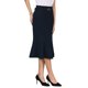 thumbnail image 4 of INSPIRE CHIC Falda Elegante de Mujer con Cola de Sirena, Cintura Alta, Cinturón, Trabajo, Midi, Azul Oscuro, Talla S, 4 of 5