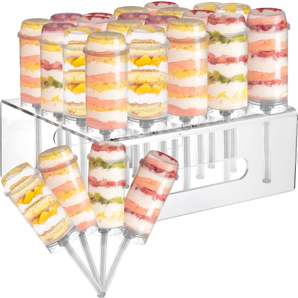 Recipientes y soporte para tartas y palomitas Jucoan, paquete de 24