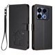 thumbnail image 1 of Funda Volteable con Diseño de Gato para Infinix Note 40 Pro Plus 5G, Negro, 1 of 6