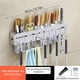 thumbnail image 1 of 1pc Knife Rack, Wall-mounted Knife Holder With Chopsticks Barrel, Multifunctional Carbon Steel Storage Rack, Kitchen Punch-free Rack With Hooks, Kitchen Storage Organization, Kitchen Accessories, 1 of 4