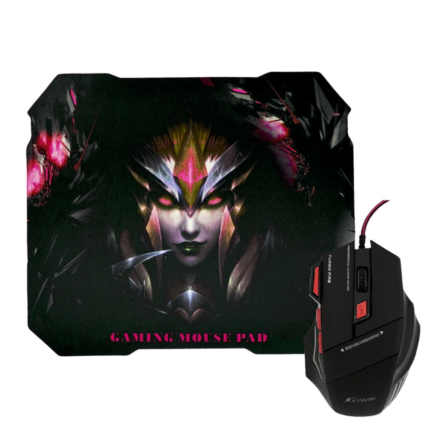 Genérico - Kit Mouse Gamer Mousepad Ergonomico Rojo