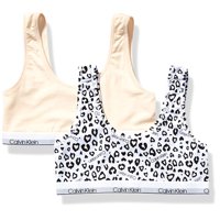 Bralette Calvin Klein De Algodón Moderno Para Niños Y Niñas, Paquete De 2 Unidades, Talla Xl