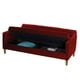 thumbnail image 2 of Futón Sofá Cama Genova Tela Velvet Burdeo, 2 of 7