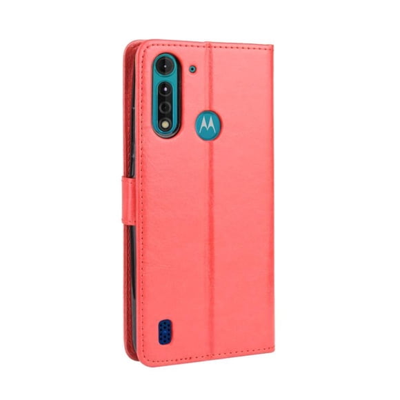 Funda tipo libro para Motorola MOTO G8 Power Lite, cartera todo‑en‑uno, funda multifuncional con tarjetero y correa de muñeca desmontable