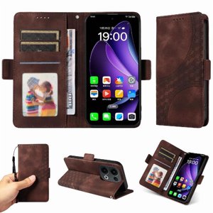 Carcasa Foxdock Oppo Reno 14 5G De Cuero Pu, Diseño Acolchado Clásico, Protección Contra Caídas Y Rayones