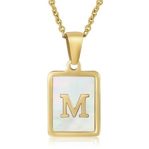 Collar Heshpaws Shell Initial Necklace 18 In Dorado