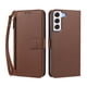 thumbnail image 1 of Funda Tipo Billetera para samsung galaxy S22 5G con Soporte y Bolsillo con Cierre Marrón, 1 of 1