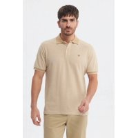 Fashionspark - Polera Hombre Pique Rayas Logo Beige