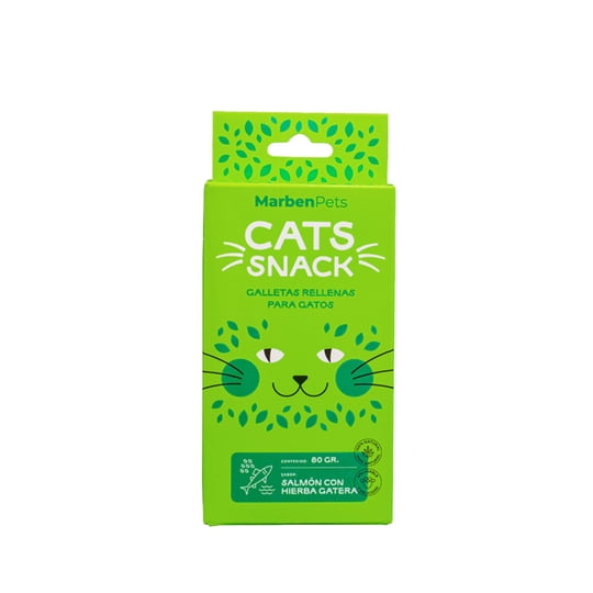 Galleta Rellena Gato Sabor Salmónn Con Hierba Gatera Caja g Cats Snack