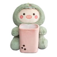 Ioensy - Caja De Pañuelos De Coche De Felpa Suave Cubo De Basura Interior Caja De Pañuelos Creativa Dinosaurio