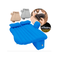 Genérico - Colchón Inflable Con Compresor Y 2 Almohadas 130X80X40 Azul