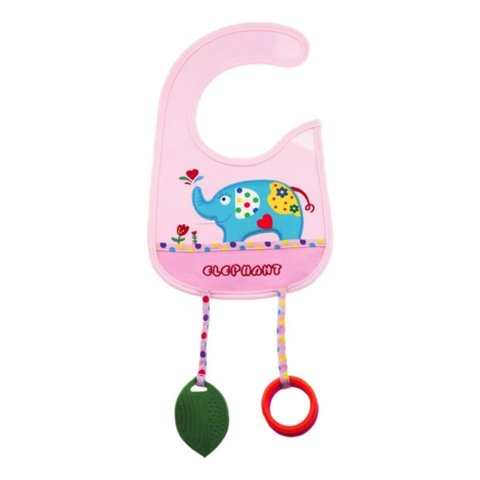 Genérico - Set 3 Baberos Con Mordedora Diseños Divertidos Bebes Lau