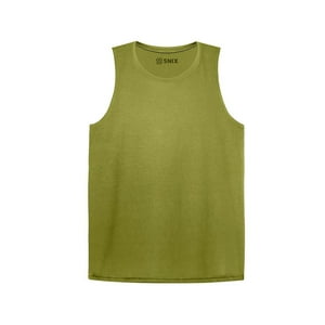 Snix - Camiseta Dry Fit Sin Mangas Cuello Polo Verde Musgo Talla M