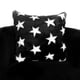 thumbnail image 2 of Cojín Plutus Brands Plutus Stars blanco y negro, 2 of 3